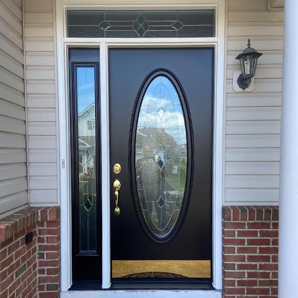 black entry door with sidelite and transom in lanhorne pa black entry door with sidelite and transom in lanhorne pa