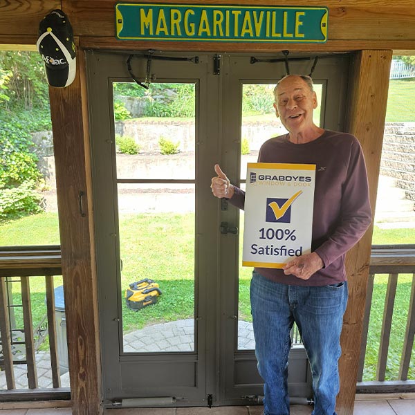 gray french entry door in glenolden pa - 100% Satisfied