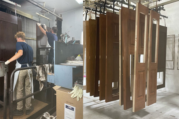 At ProVia doors are stained by hand