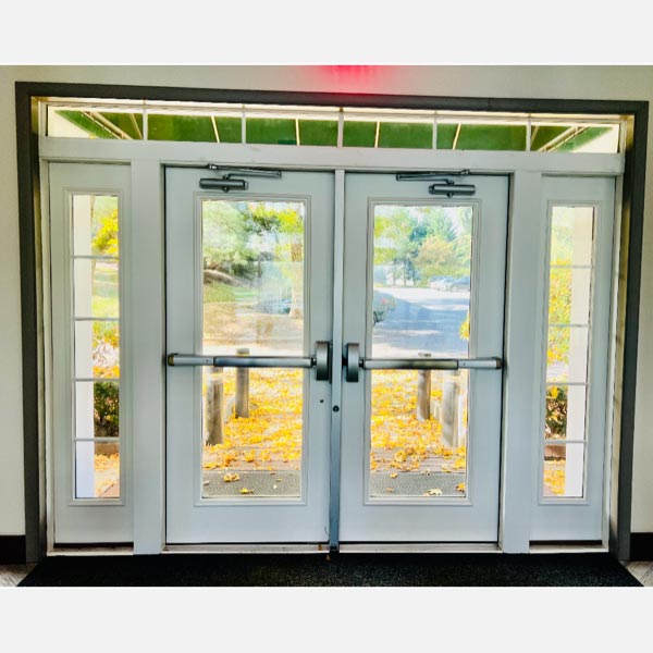 white commercial entry doors in narberth pa