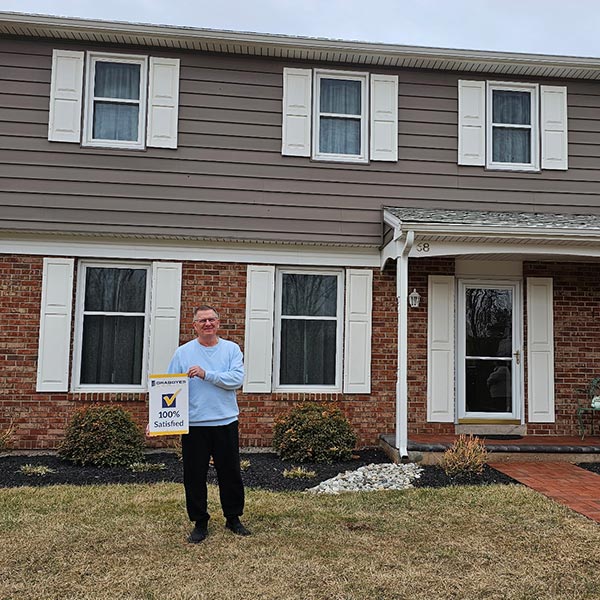 beige storm door in Horsham PA