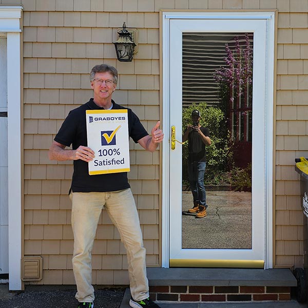 white entry door with gold hardware - 100% Satisfied