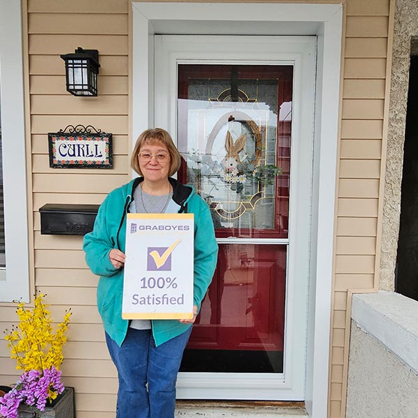 white storm door with gold hardware in Oreland PA
